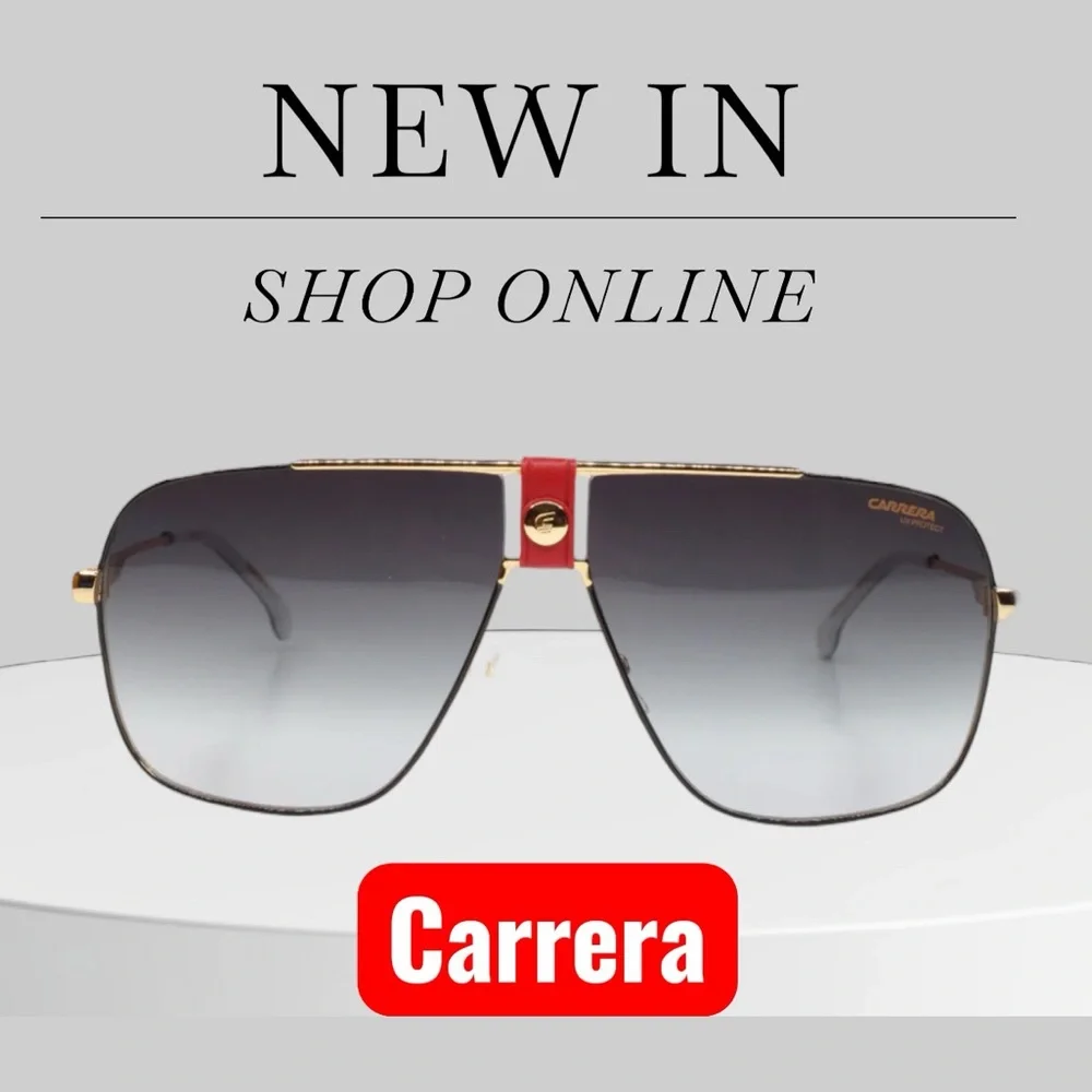 UNISEXY NWT Carrera 1018/S Y11 Gold Red Gradient Luxury Italian Sunglasses